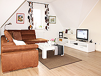Wohnzimmer Ansicht - Ferienwohnung »Feldkieker Kiebitznest« in Greetsiel - Peter-Barfs-Str. 8 | FeWo 1 - Objekt ID 16019