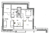 Grundriss Obergeschoss Ansicht - Ferienhaus »Zwaantje«  in Eilsum - Am Sieltief 21 - Objekt ID 16104