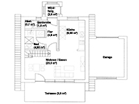 Grundriss Erdgeschoss Ansicht - Ferienhaus »Dat olle Huuske«  in Greetsiel - Greetsieler Nacken 8 - Objekt ID 15954