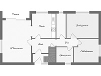 Grundriss Erdgeschoss Ansicht - Ferienwohnung »Lieblingsort«  in Greetsiel - Ant Hellinghus 21 - Objekt ID 16215