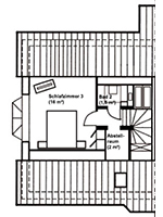 Grundriss Dachgeschoss Ansicht - Ferienwohnung »De Moehlenkieker« in Greetsiel - Edzard-Cirksena-Str. 35 | FeWo 2 - Objekt ID 16002