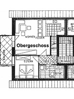 Grundriss Obergeschoss Ansicht - Ferienwohnung in Greetsiel - Krabbenweg 3 | FeWo 3 - Objekt ID 16012