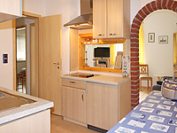 Küchen Ansicht - Ferienwohnung »Mieghammel 2« in Greetsiel - Edzard-Cirksena-Str. 12 | FeWo 2 - Objekt ID 16089