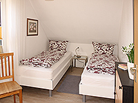 Schlafzimmer Ansicht - Ferienwohnung »Seezunge OG«  in Greetsiel - Seezungenweg 20 b | FeWo 2 - Objekt ID 16114