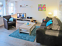 Wohnzimmer Ansicht - Ferienwohnung »Katys Kajüte« in Greetsiel - Krabbenweg 15 | FeWo 5 - Objekt ID 16072