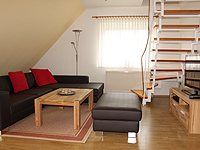 Wohnzimmer Ansicht - Ferienwohnung »Strandmuschel«  in Greetsiel - Seezungenweg 5 | FeWo 1 - Objekt ID 16123