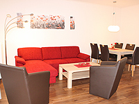 Wohnzimmer Ansicht - Ferienwohnung »Nordwind OST« in Greetsiel - Kalvarienweg 6 | FeWo 2 - Objekt ID 16183