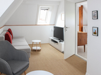 Wohnzimmer Ansicht - Ferienwohnung »Jan Dollart 2« in Greetsiel - Kleinbahnstr. 9 - Objekt ID 16196