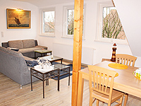Wohnzimmer Ansicht - Ferienwohnung »Nordlicht« in Pilsum - Loogstraat 33 | FeWo 4 - Objekt ID 16075